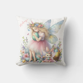 ウォーターカラーイースター春妖精 クッション