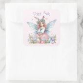 ウォーターカラーイースター春妖精 スクエアシール (バッグ)