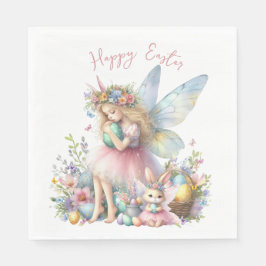 ウォーターカラーイースター春妖精 スタンダードランチョンナプキン