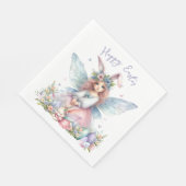 ウォーターカラーイースター春妖精 スタンダードランチョンナプキン (角)