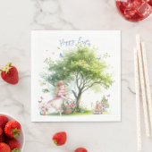 ウォーターカラーイースター春妖精 スタンダードランチョンナプキン (インサイチュ)