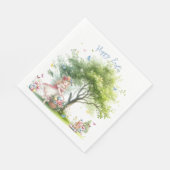 ウォーターカラーイースター春妖精 スタンダードランチョンナプキン (角)