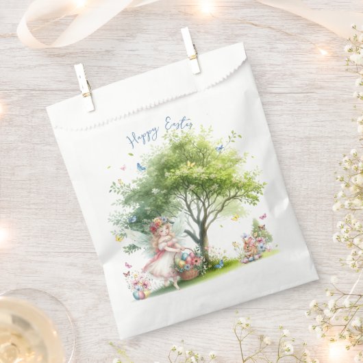 ウォーターカラーイースター春妖精 フェイバーバッグ (クリップ留めされた状態)