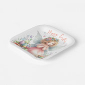 ウォーターカラーイースター春妖精 ペーパープレート (傾斜あり)