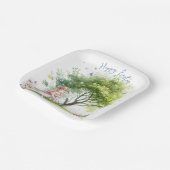 ウォーターカラーイースター春妖精 ペーパープレート (傾斜あり)