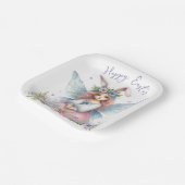 ウォーターカラーイースター春妖精 ペーパープレート (傾斜あり)