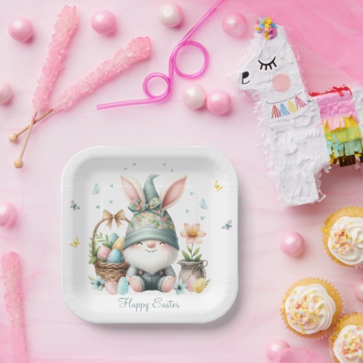 ウォーターカラーイースター格言 パーソナライズされた ペーパープレート (パーティー)