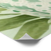 ウォーターカラーイースター美しいイラストレーション ポスター (角)