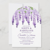 ウォーターカラーウィステリアシックス&ファブラスフローラシック 招待状 (正面)