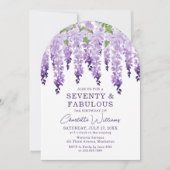 ウォーターカラーウィステリアセブン&ファブラスフローラシック 招待状 (正面)