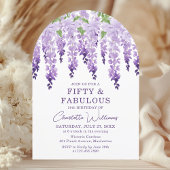 ウォーターカラーウィステリアフィフティ&素晴らしいフローラシック 招待状