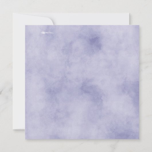 ウォーターカラーウィステリアブライダルシャワー招待状|正方形 招待状 (裏面)