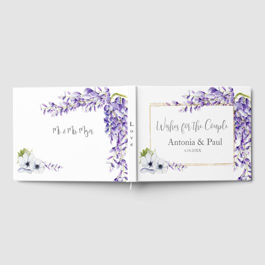 ウォーターカラーウィステリア開花ズゲストブック ゲストブック (全面)