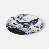 ウォーターカラーウィムシーウルフ誕生日 ペーパープレート (アングル)