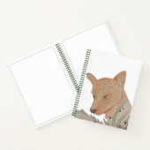 ウォーターカラーウィンターウッドランドキツネ ノートブック (内部)