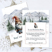 ウォーターカラーウィンタークリスマス格言ホリデーパーティー 招待状