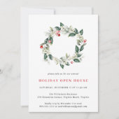 ウォーターカラーウィンターグリーナリーホリデーオープンハウス 招待状 (正面)