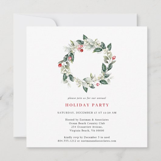 ウォーターカラーウィンターグリーナリーホリデーパーティー (正面)