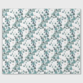 ウォーターカラーウィンターフォレストホリデー ラッピングペーパー (フラット)