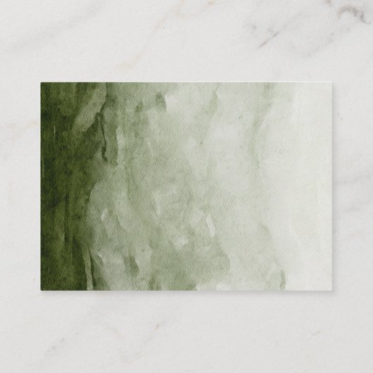 ウォーターカラーウィンターポイントセティア&グリーンパインツリー  エンクロージャーカード (裏面)