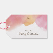 ウォーターカラーウォッシュホリデーギフトラベル ギフトタグ (裏面横)