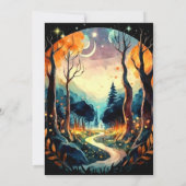 ウォーターカラーウッズアドベンチャー誕生日 招待状 (裏面)