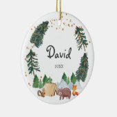 ウォーターカラーウッドランドオーナメントボーイ セラミックオーナメント (右)