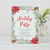 ウォーターカラーウッドランドグリーナリーホリデーパーティー 招待状 (スタンド正面)