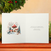 ウォーターカラーウッドランドハッピーホリデーズグリーティング カード