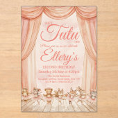 🦊🐰ウォーター🩰カラーウッドランドバレリーナ招待状 アクリル招待状 (正面)