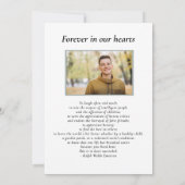 ウォーターカラーウッドランドパインズお祝いオブライフ 招待状 (裏面)