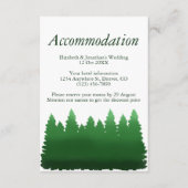 ウォーターカラーウッドランドパインズ結婚ズアコモデーション エンクロージャーカード (正面)