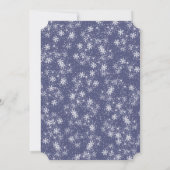 ウォーターカラーウッドランドフォレストウィンターホリデーパーティー 招待状 (裏面)