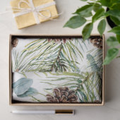 ウォーターカラーウッドランドフォレストホリデイ 薄葉紙 (ギフト)