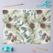 ウォーターカラーウッドランドフォレストホリデイ 薄葉紙 (クラフト)