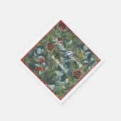 ウォーターカラーウッドランドフォレストホリデーナプキンス スタンダードカクテルナプキン (角)