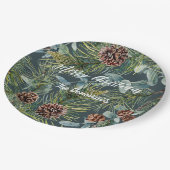 ウォーターカラーウッドランドフォレストホリデーナプキンス ペーパープレート (アングル)