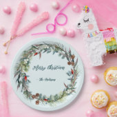 ウォーターカラーウッドランドフォレストリース紙プレート ペーパープレート (パーティー)