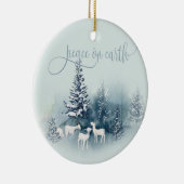 ウォーターカラーウッドランドマジカルヤギ セラミックオーナメント (右)