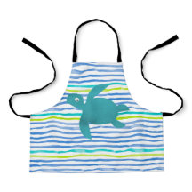 ウォーターカラーウミガメしぼりストライプ