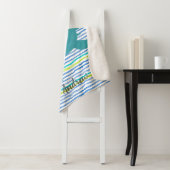 ウォーターカラーウミガメしぼりストライプ シェルパブランケット (インサイチュ)