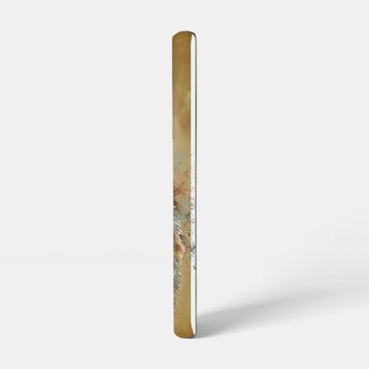 ウォーターカラーウルフウルフワイルドライフアート SAMSUNG GALAXYケース (左側面)