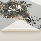 ウォーターカラーウルフマウンテンワイルドライフルダネス引用文 シェルパブランケット (3/4)