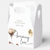 ウォーターカラーエスプレッソマルティーニブライダルシャワー フェイバーボックス (オープン)