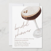 ウォーターカラーエスプレッソマルティーニブライダルシャワー 招待状 (正面)