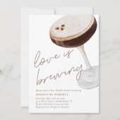 ウォーターカラーエスプレッソマルティーニブライダルシャワー 招待状 (正面)