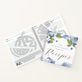 ウォーターカラーエレガントブルーベリーレシピ ノートブック (内部)