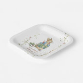 ウォーターカラーエレガントワイルドフラワーピーターうさぎベビーsh ペーパープレート (傾斜あり)