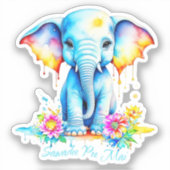 ウォーターカラーエレファントソンクランフェスティバル シール (正面)