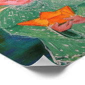 ウォーターカラーエンジェルアート絵画プリントのポスター ポスター (角)